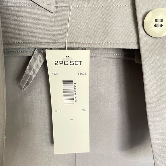 NWT ISABEL & NINA Grey Business Suit Pant Suit Work Suit 3/4 Sleeves Size 14 - Picture 9 of 9